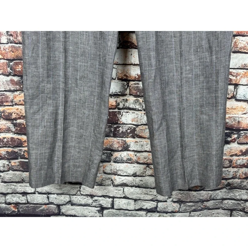 Banana Republic Men's Linen Blend Pants Check Pattern 29